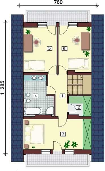 Poddasze projektu Przytulna Oaza 76