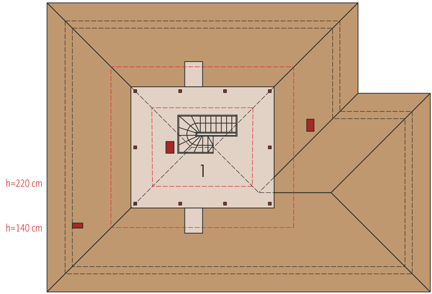 Poddasze projektu Flori III G1 (wersja A) economic