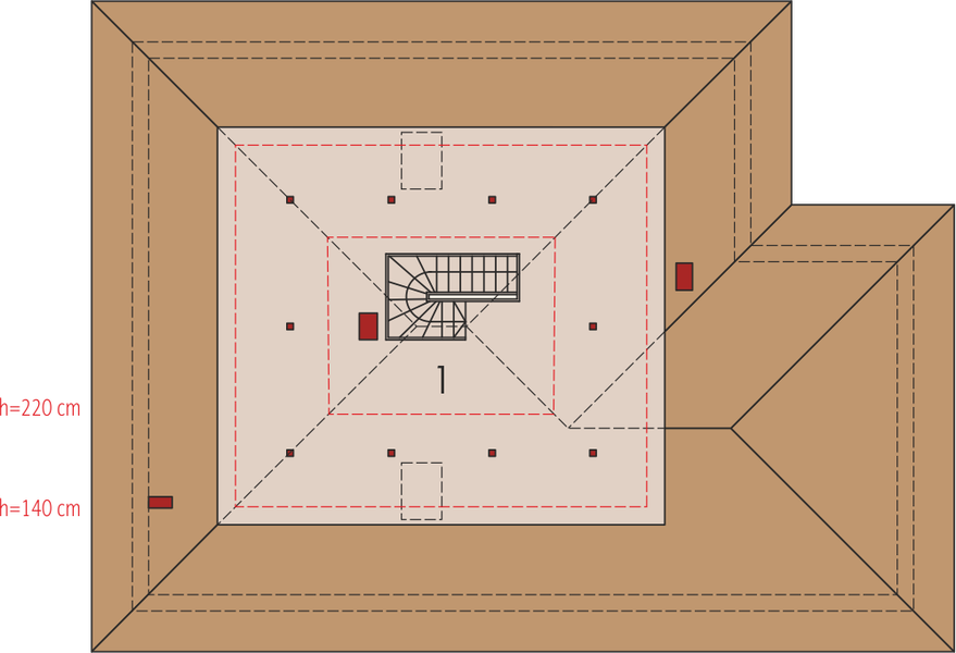 Poddasze projektu Flori III G1 (wersja B)