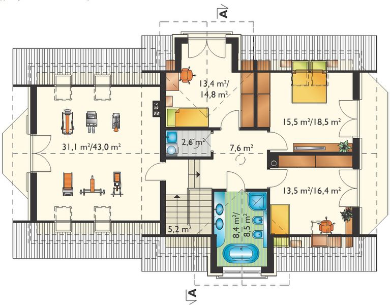 Poddasze projektu Celesta Hera G2 (1483)