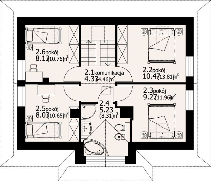 Poddasze projektu Jurgów 5 dw