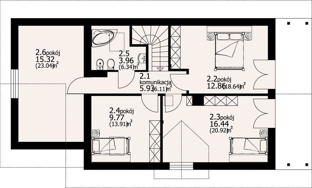 Poddasze projektu Świdnica mgk