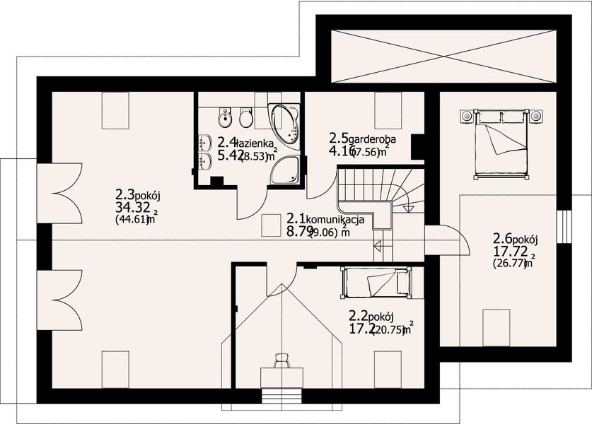 Poddasze projektu Osiek 405k
