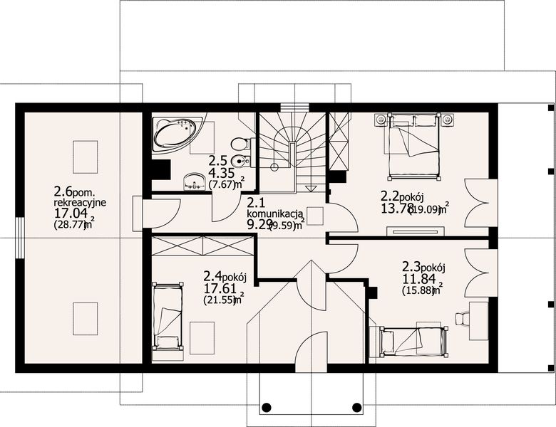 Poddasze projektu Milicz 12 dws