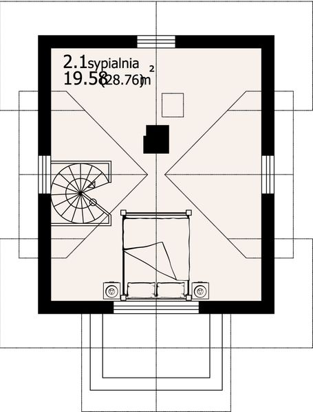 Poddasze projektu Gajowo 66dws