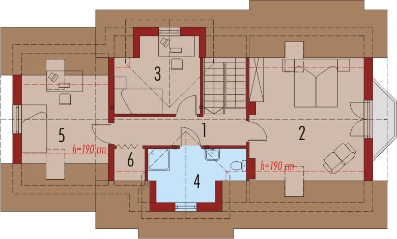 Poddasze projektu Megi II G1