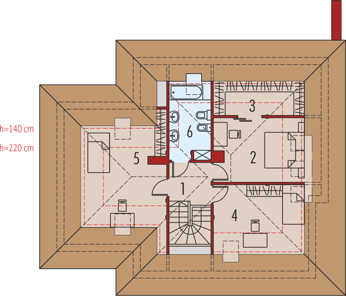 Poddasze projektu Jarek II G1