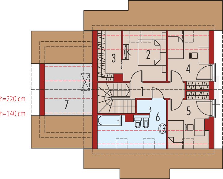 Poddasze projektu Morena G1