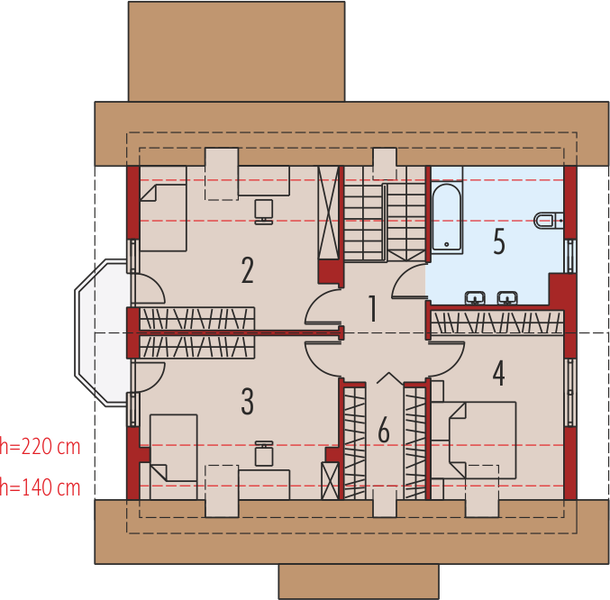 Poddasze projektu Aga II G1