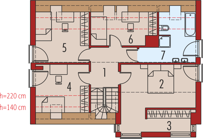 Poddasze projektu Antek G1