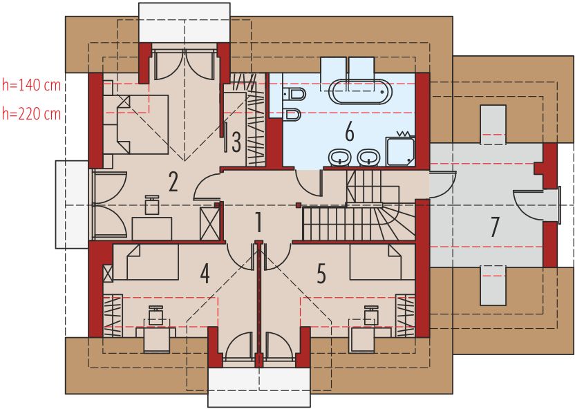 Poddasze projektu Marisa V G1 energo