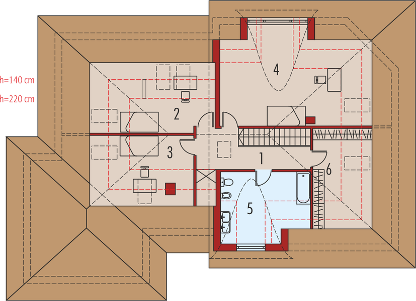 Poddasze projektu Diuna G2 (wole oko)