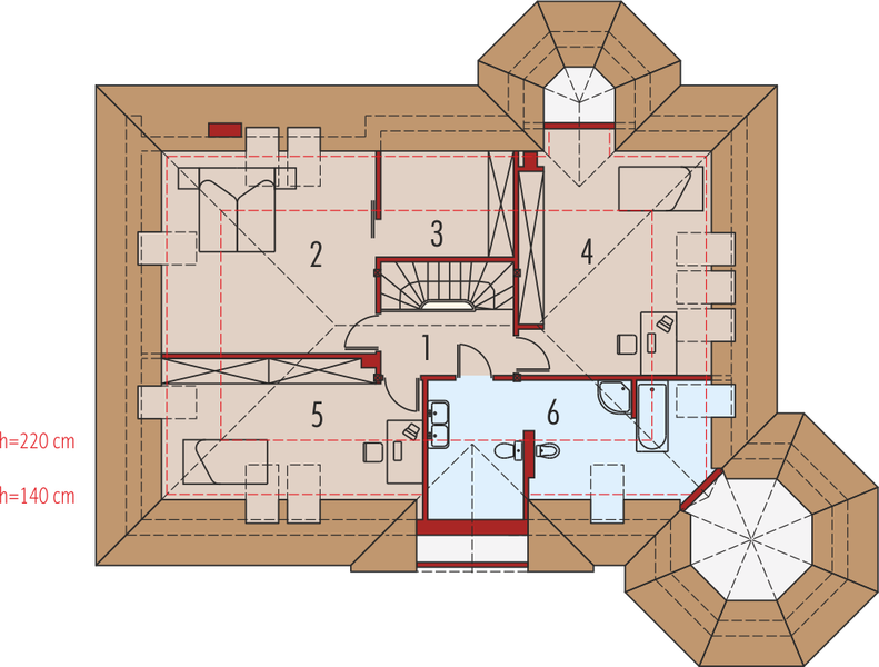 Poddasze projektu Esmeralda G2 (mała)