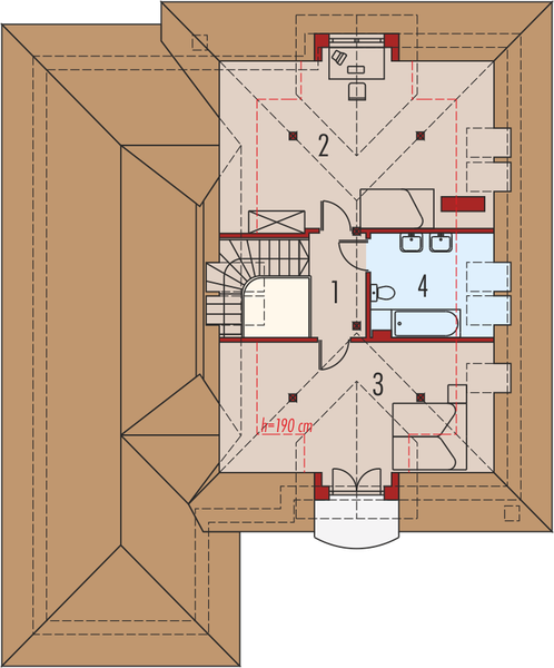 Poddasze projektu Milena II G1