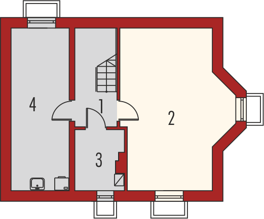 Piwnica projektu Megi (z piwnicą)