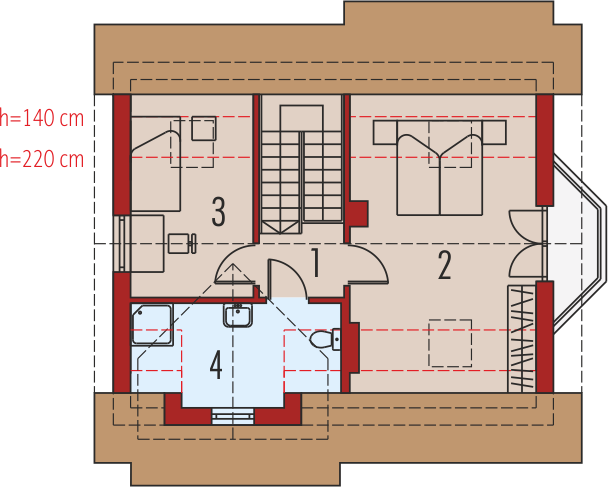 Poddasze projektu Megi (z piwnicą)