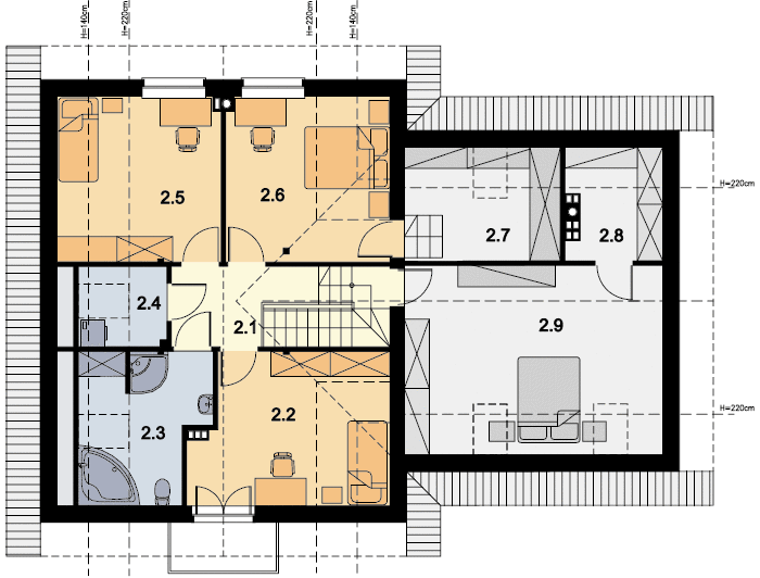 Poddasze projektu Puk 2 G2