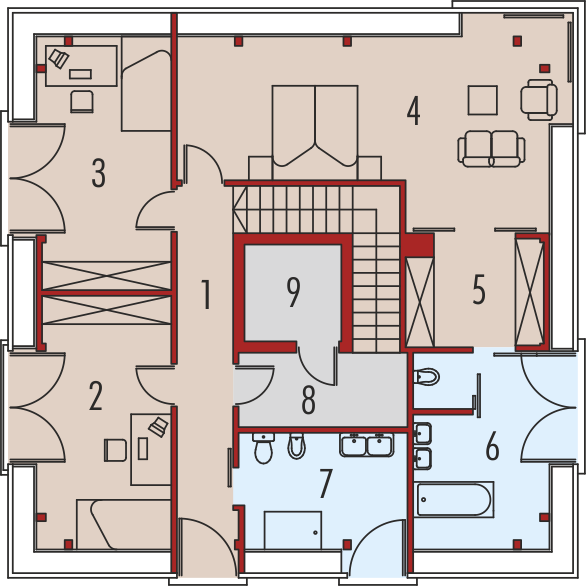 Piętro 1 projektu Cube