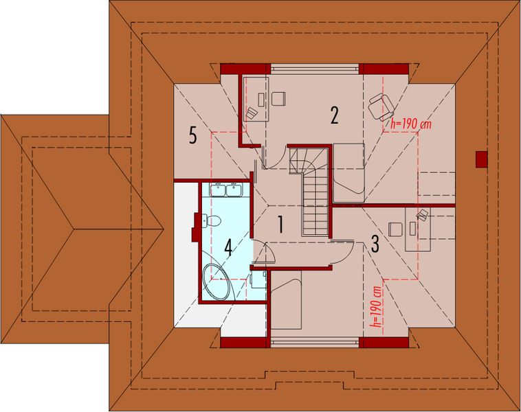 Poddasze projektu Dąbrówka G1