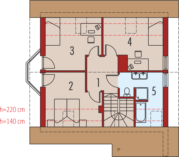Poddasze projektu Kim (wersja C)