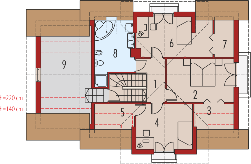 Poddasze projektu Andrzej II G1