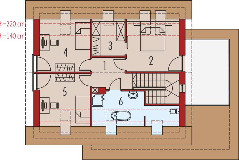 Poddasze projektu Santiago G1 energo