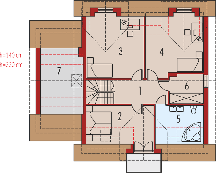 Poddasze projektu Marina G1
