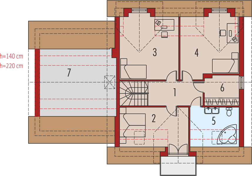 Poddasze projektu Marina G2