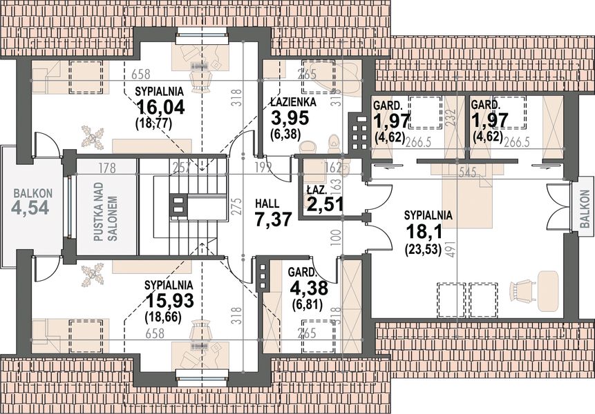 Poddasze projektu Ptyś 2G