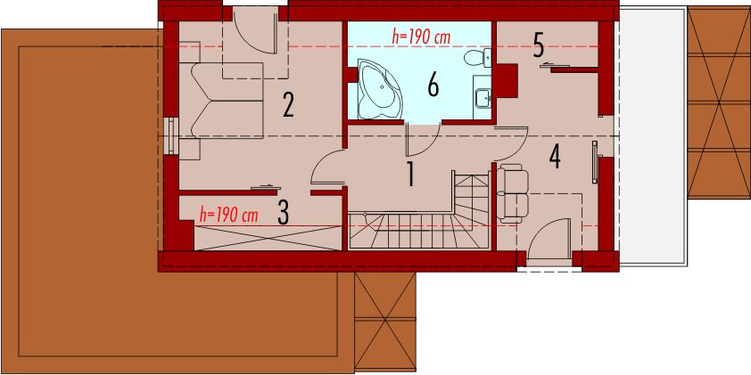 Poddasze projektu Tekla G1
