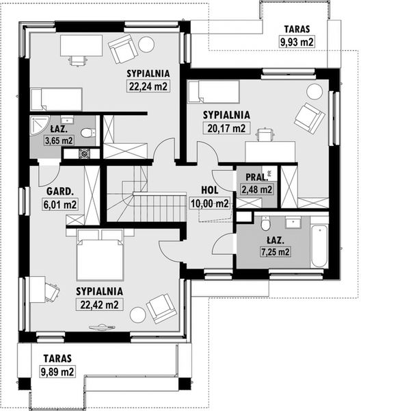 Piętro 1 projektu E-162