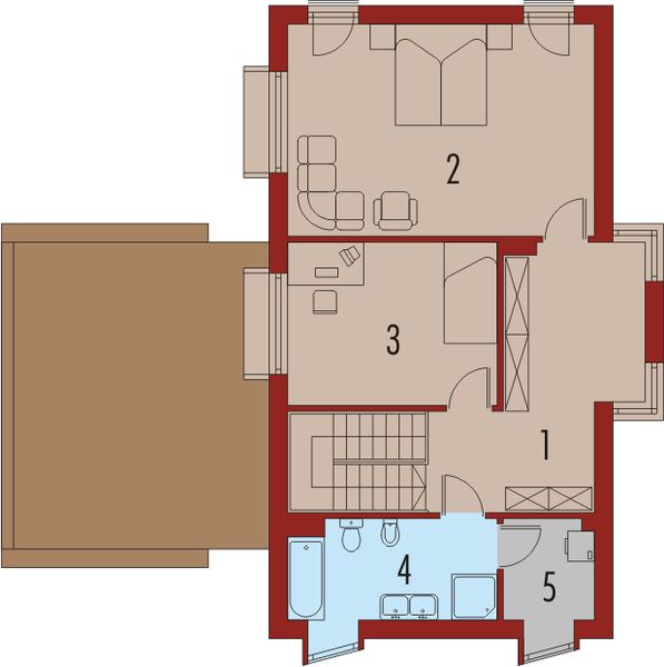 Piętro 1 projektu Riko G1