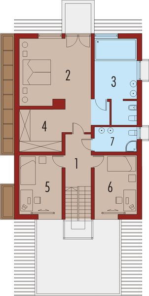 Piętro 1 projektu Piotr (z wiatą)