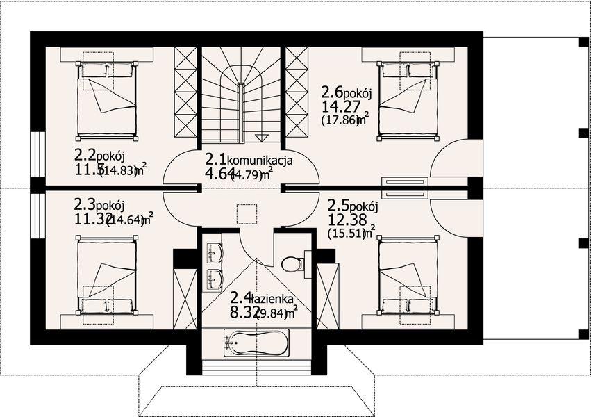 Poddasze projektu Jurkowo średnie 33