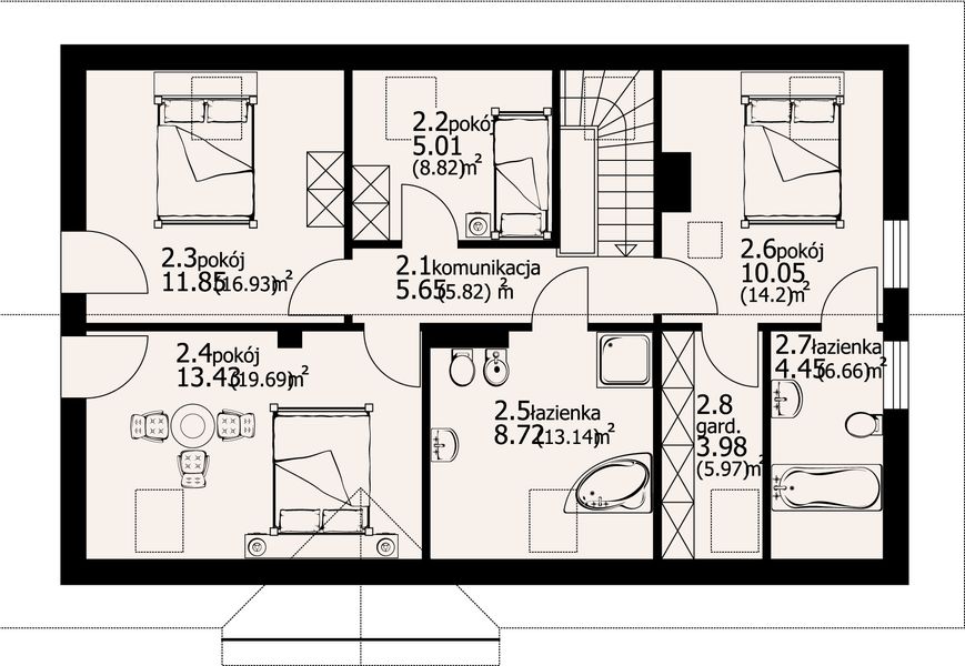 Poddasze projektu Cisna m11