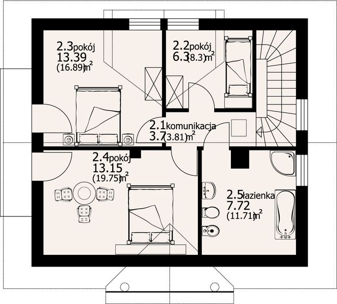 Poddasze projektu Cisna x