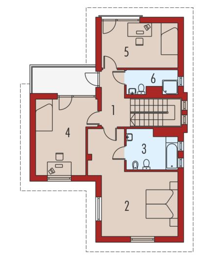 Piętro 1 projektu Alicja II G1