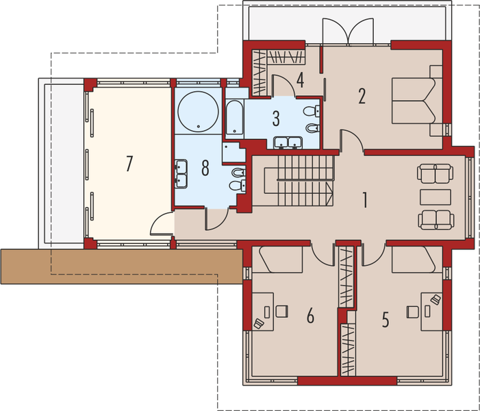 Piętro 1 projektu Lorenzo G2