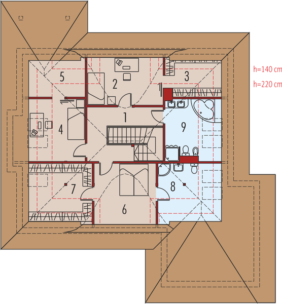 Poddasze projektu Jacek II G2