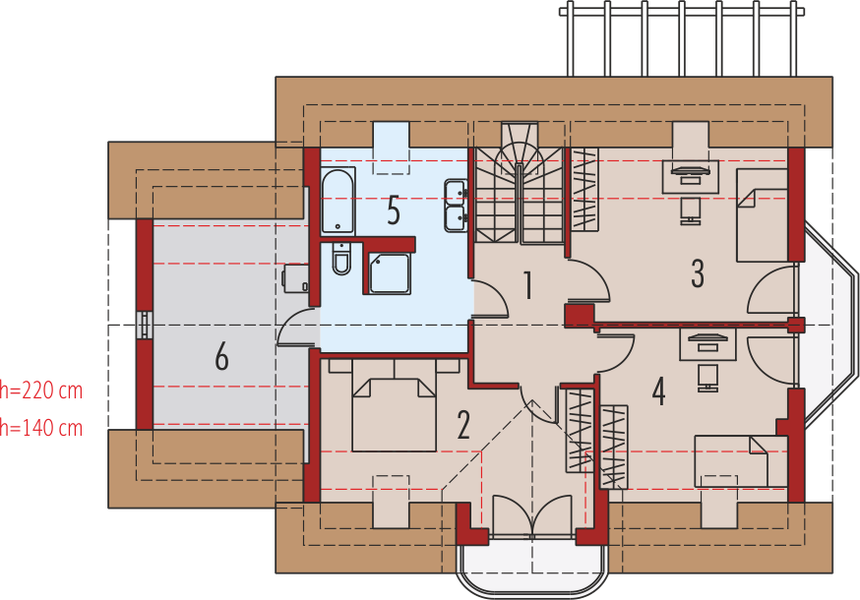 Poddasze projektu Kajka G1