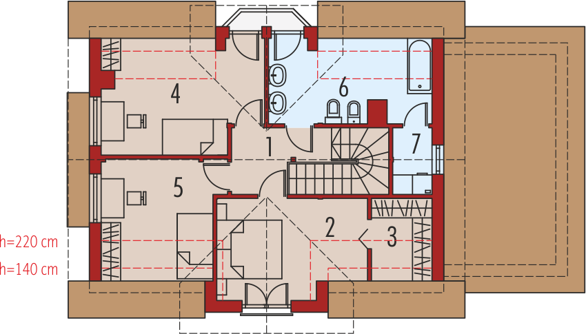 Poddasze projektu Flawia G1