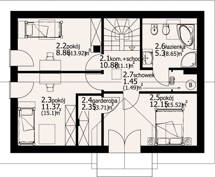 Poddasze projektu Działoszyce