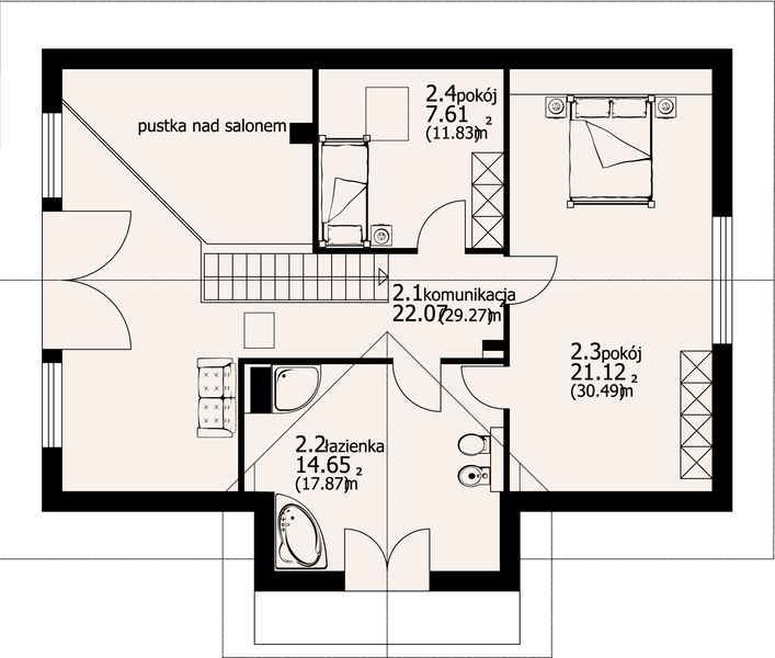 Poddasze projektu Koralowo dw-01