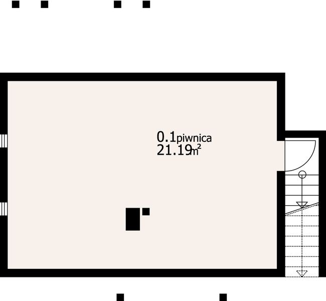 Piwnica projektu Hoczew mała 9 dws