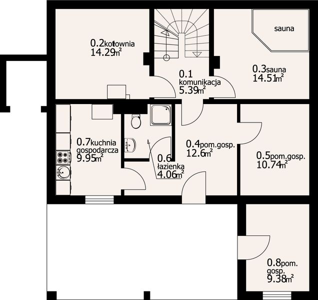 Piwnica projektu Jaworzynka dws 4