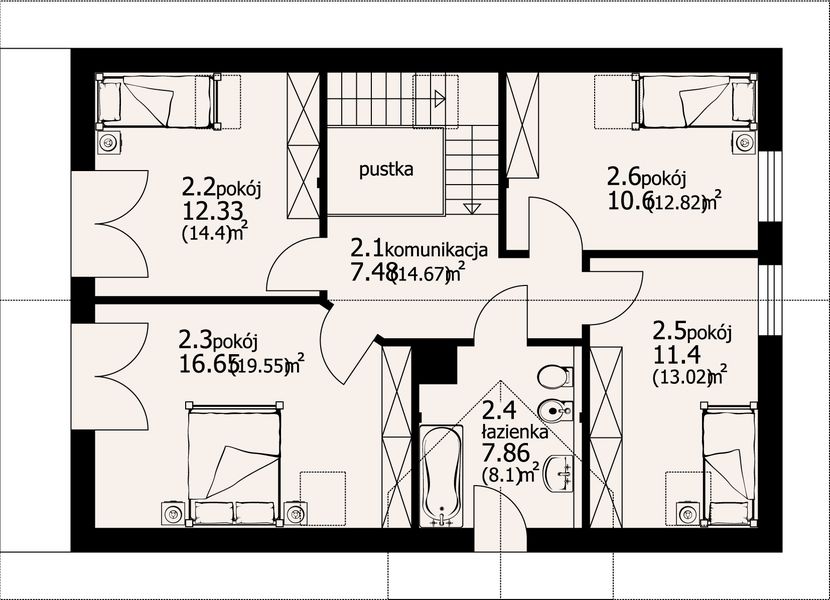 Poddasze projektu Barlinek 35-01