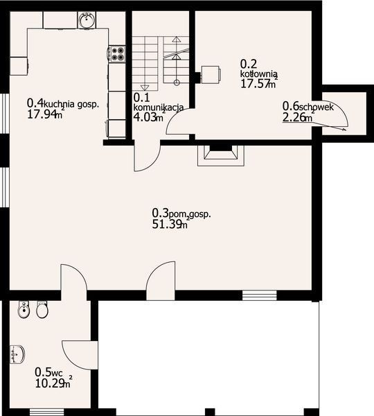 Piwnica projektu Jaworzynka duża