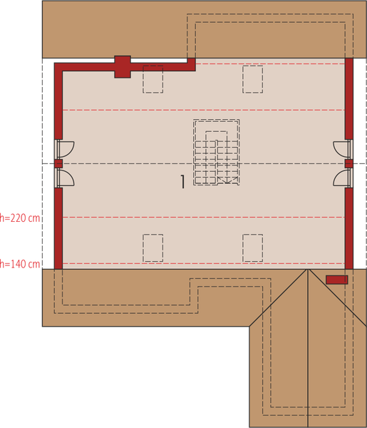Poddasze projektu Klementynka G1