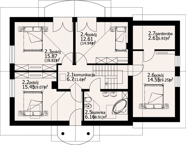 Poddasze projektu Mirów 44-01