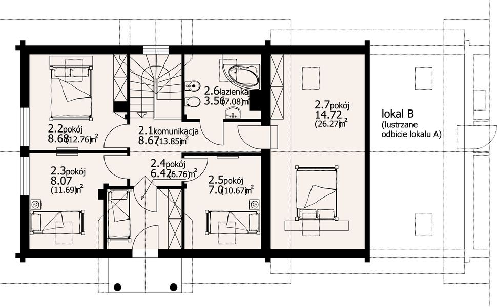 Poddasze projektu Milicz ab dw